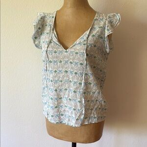 Roberta Roller Rabbit sz XS floral print batik style blouse top great condition